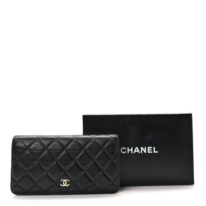 Chanel Lambskin Quilted Yen Wallet Black 11 of 11