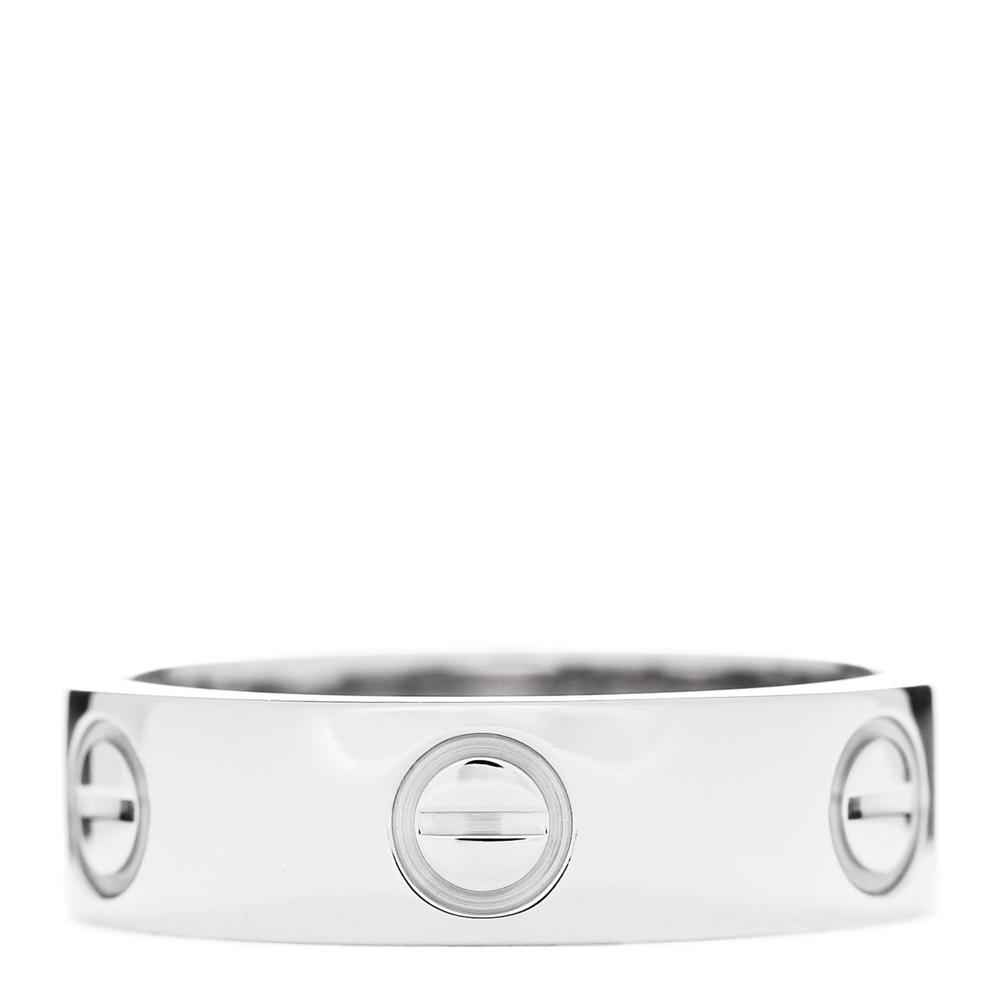 18K White Gold 5.5mm LOVE Ring 54 6.75