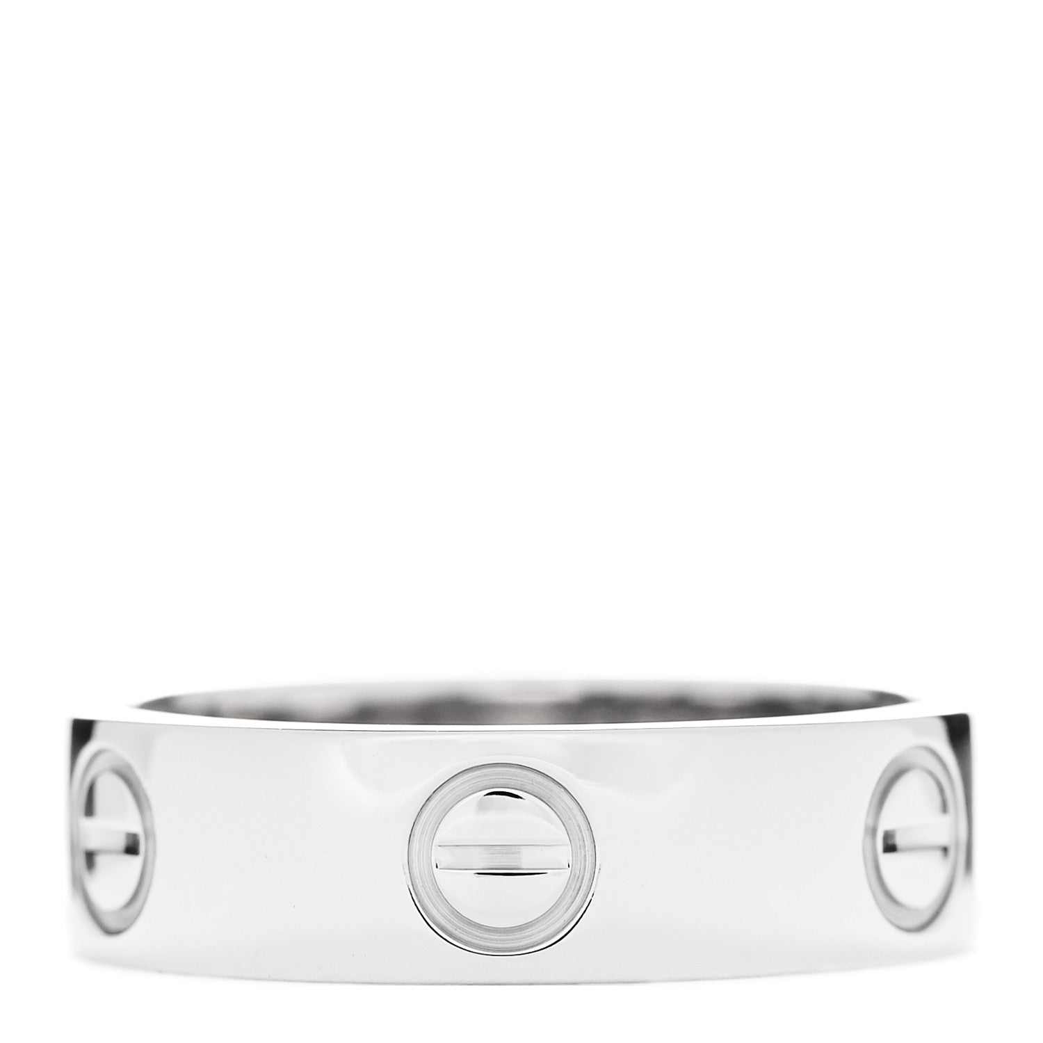 Cartier 18K White Gold 5.5mm LOVE Ring 54 6.75 1 of 4