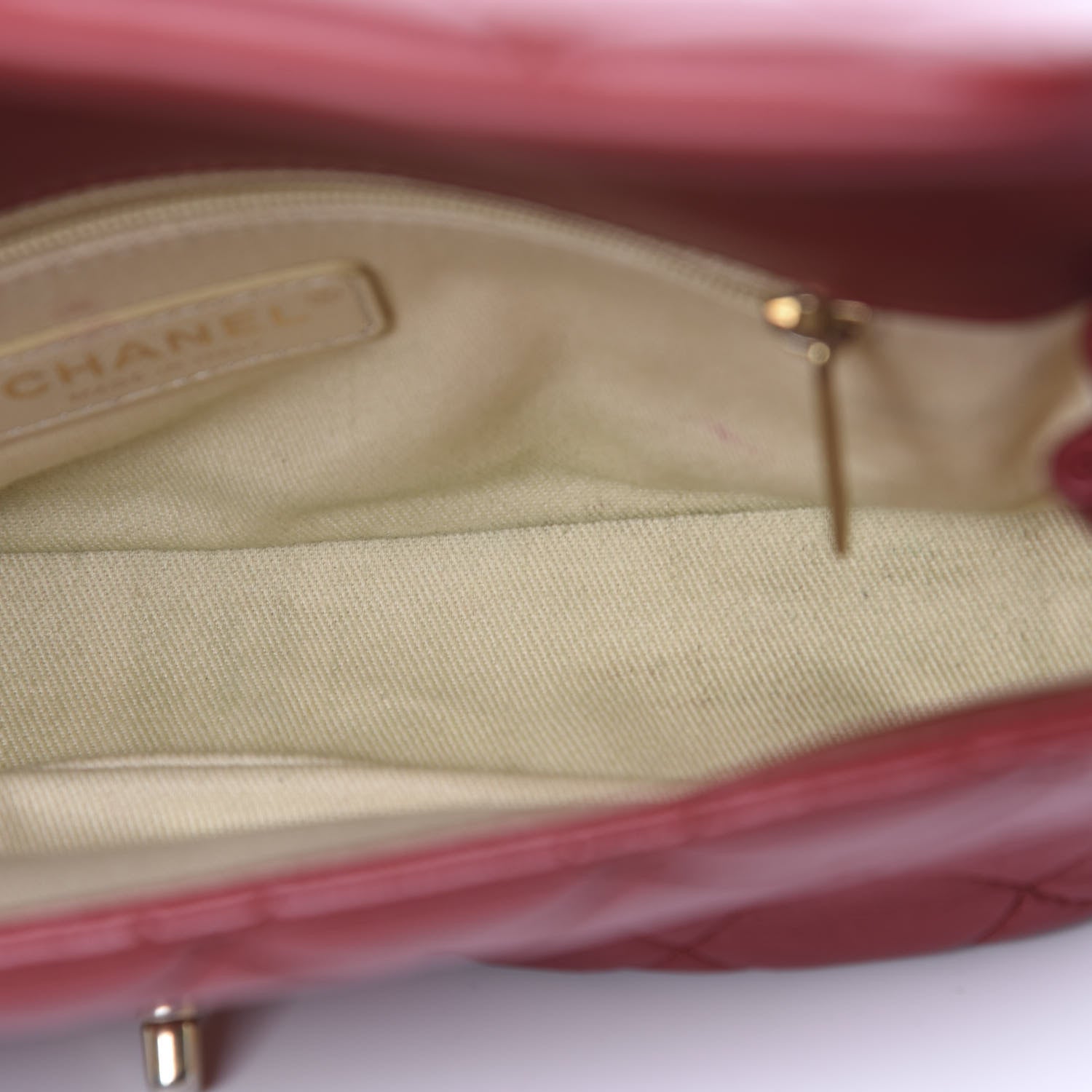 Chanel Lambskin Quilted Medium Contrast Stitch Flap Red 8 of 18