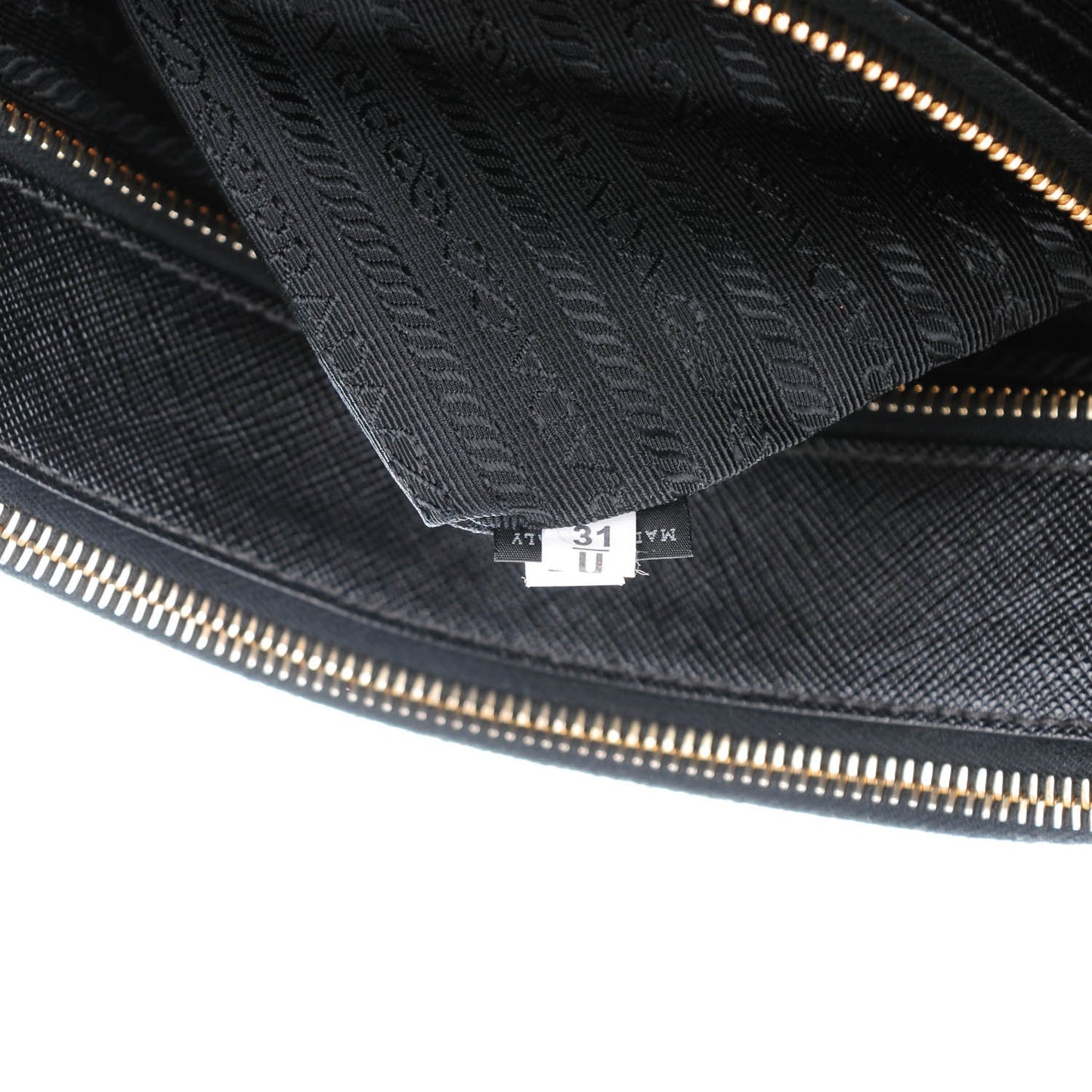 Saffiano Large Galleria Double Zip Tote Black
