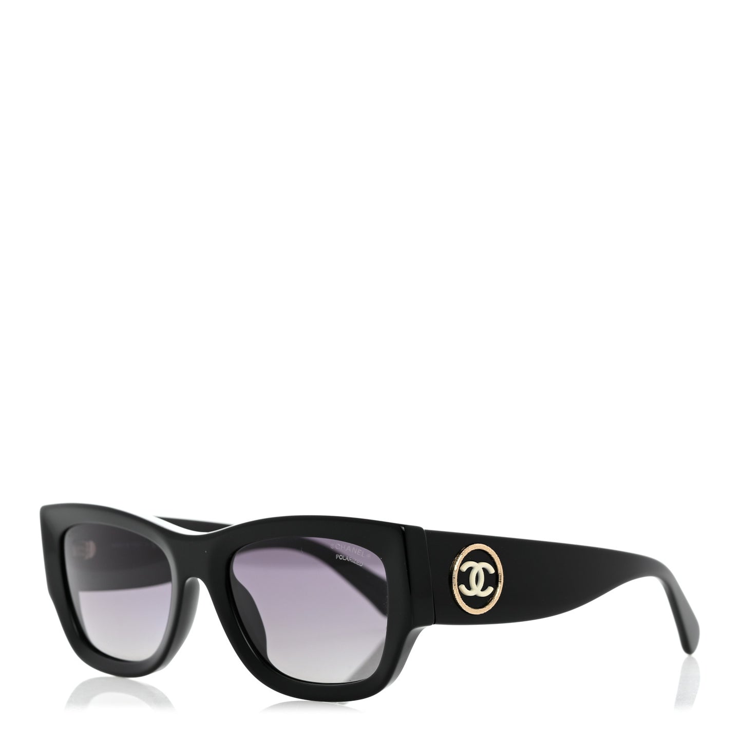 Acetate Rectangle Sunglasses 5507-A Black
