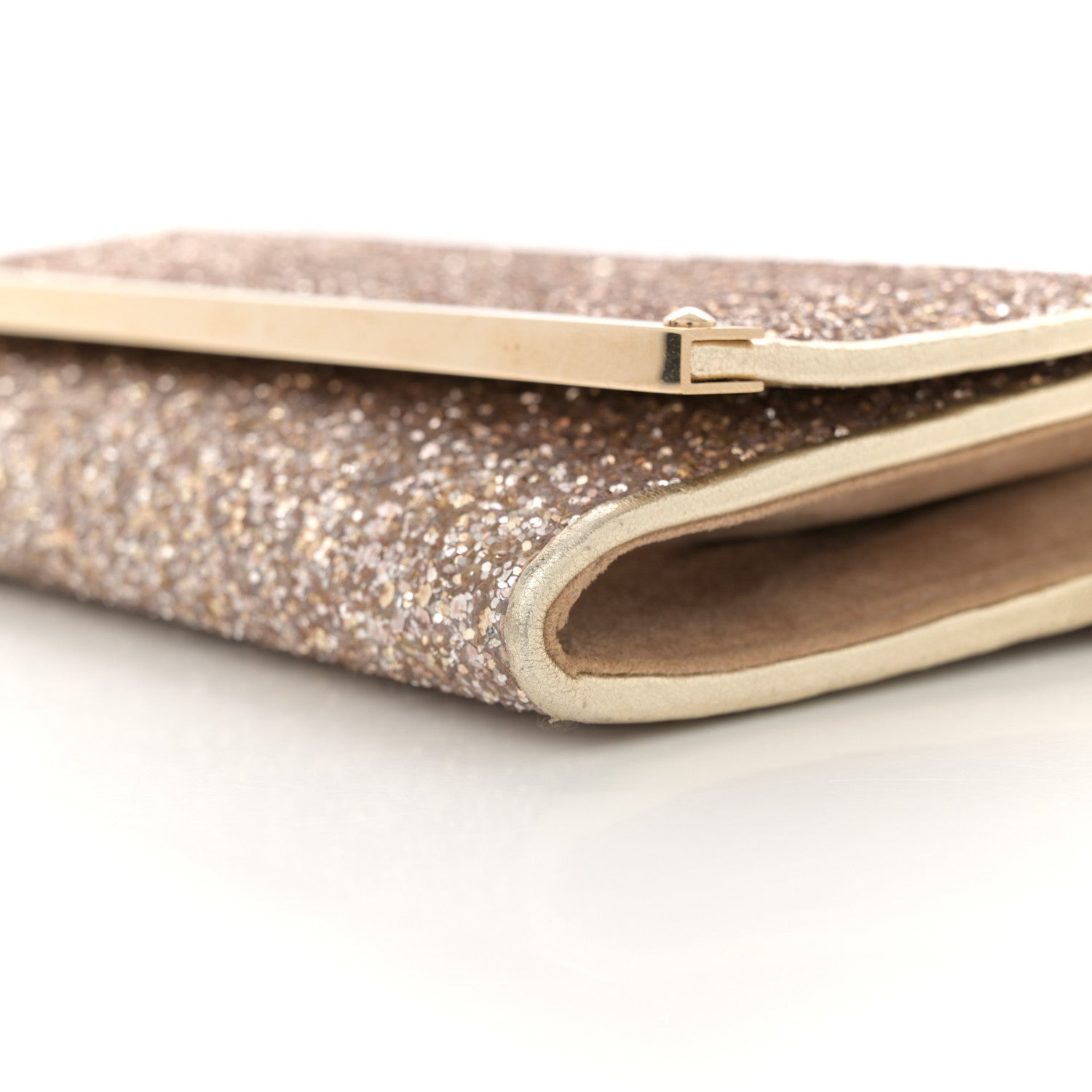 Jimmy Choo Glitter Clutch Gold 1728795 – FASHIONPHILE