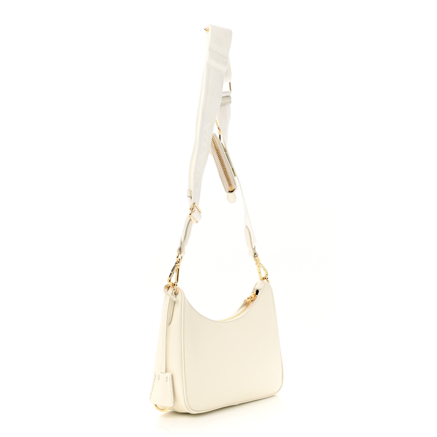 Prada Saffiano Re-Edition 2005 Shoulder Bag White 3 of 12
