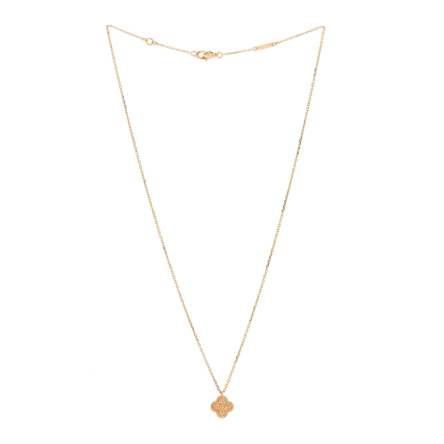Van Cleef & Arpels 18K Rose Gold Sweet Alhambra Pendant Necklace 3 of 12