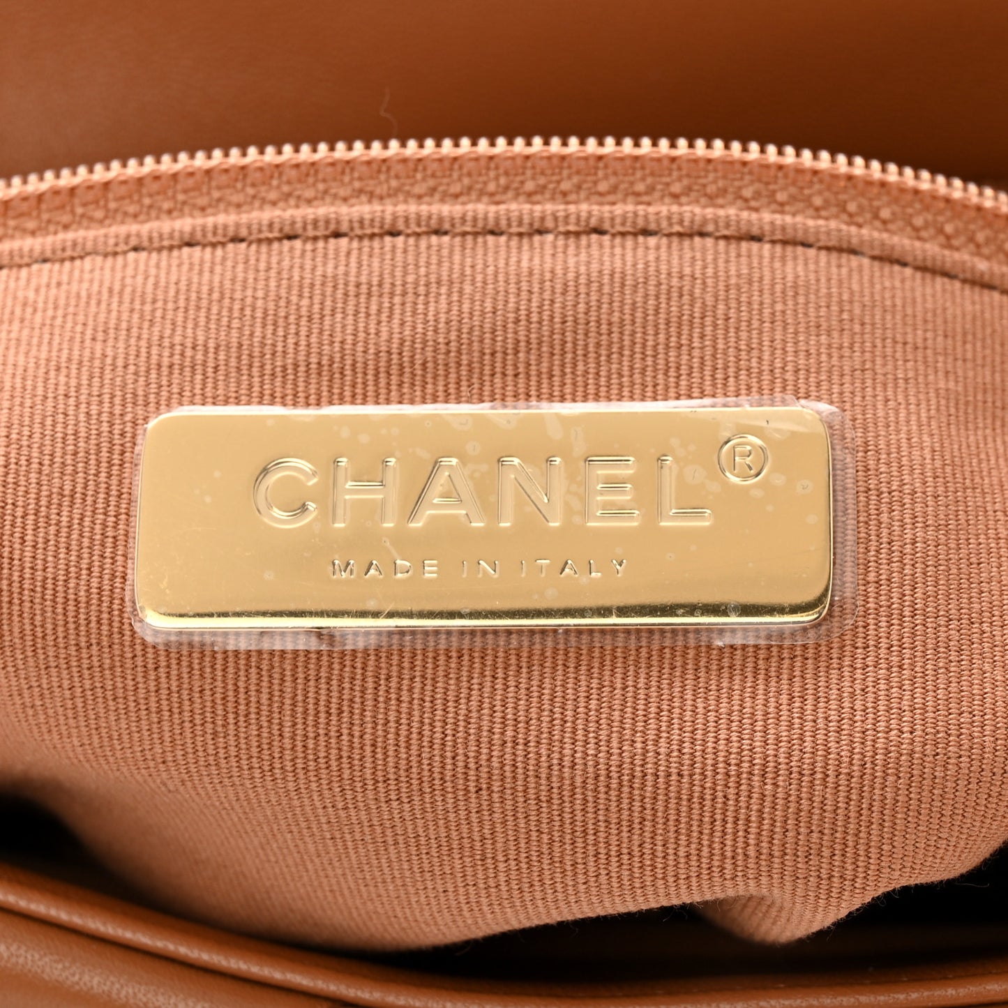 Lambskin Quilted Medium Chanel 19 Flap Brown