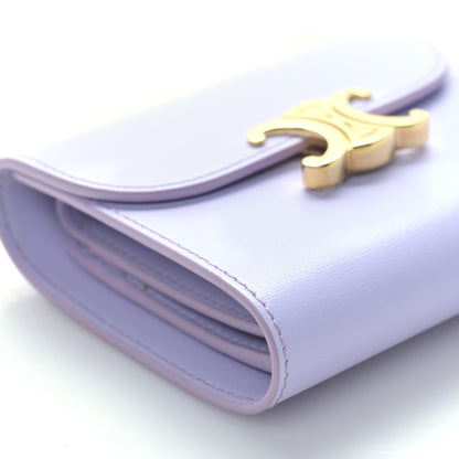 Celine Shiny Smooth Lambskin Small Triomphe Wallet Light Lilac 8 of 9