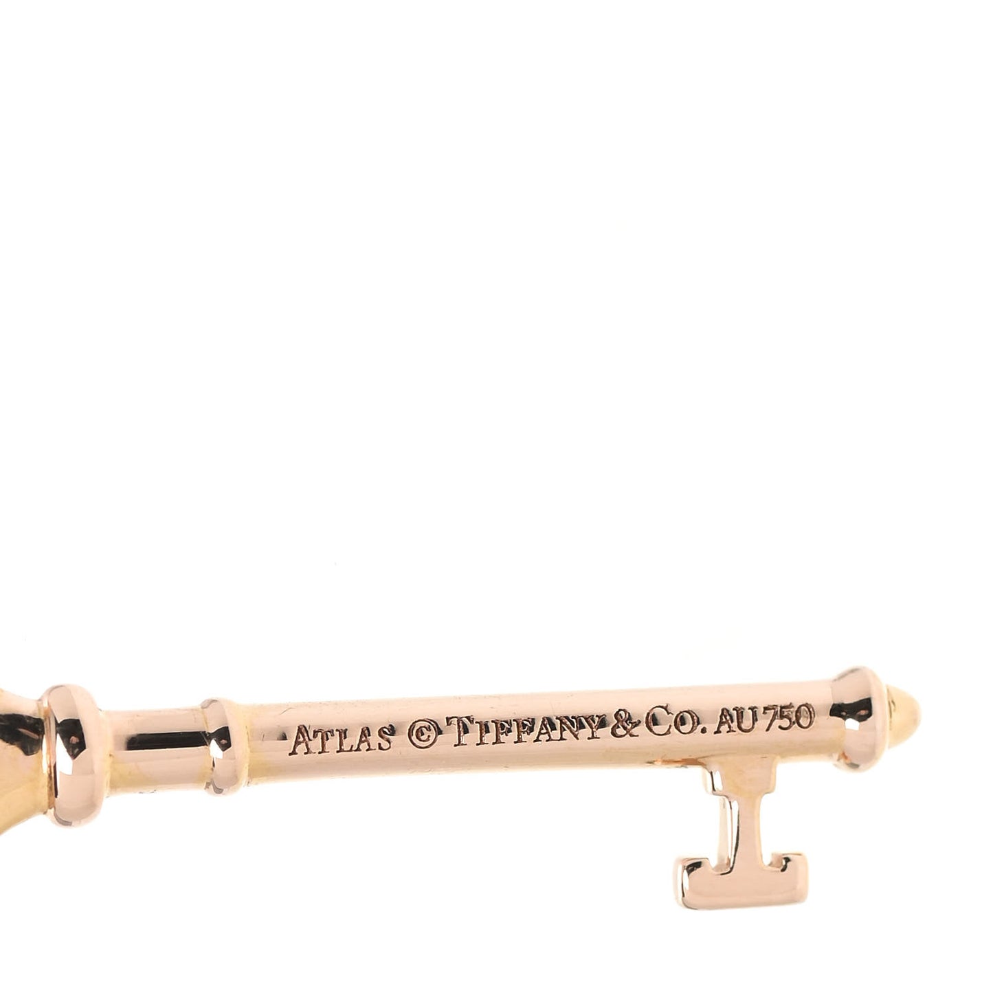 18K Rose Gold Diamond Atlas Key Pendant Necklace