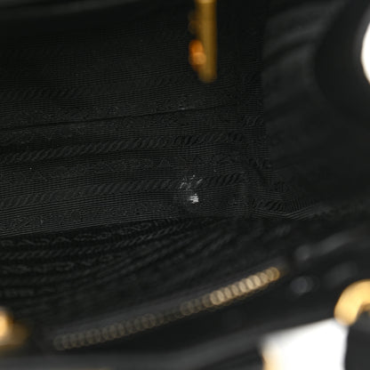 Prada Saffiano Small Galleria Double Zip Tote Black Talco 13 of 13