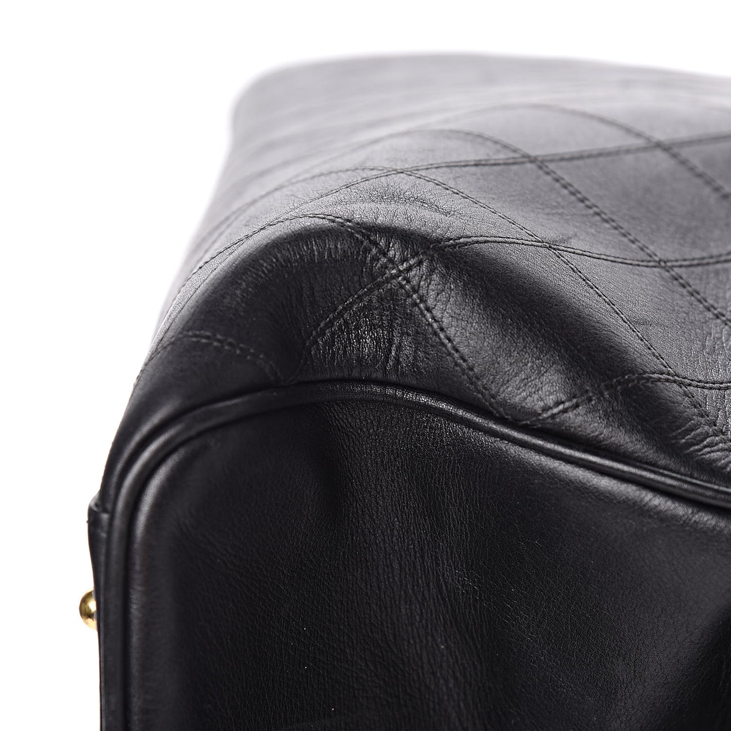Calfskin Stitched XL Weekender Black