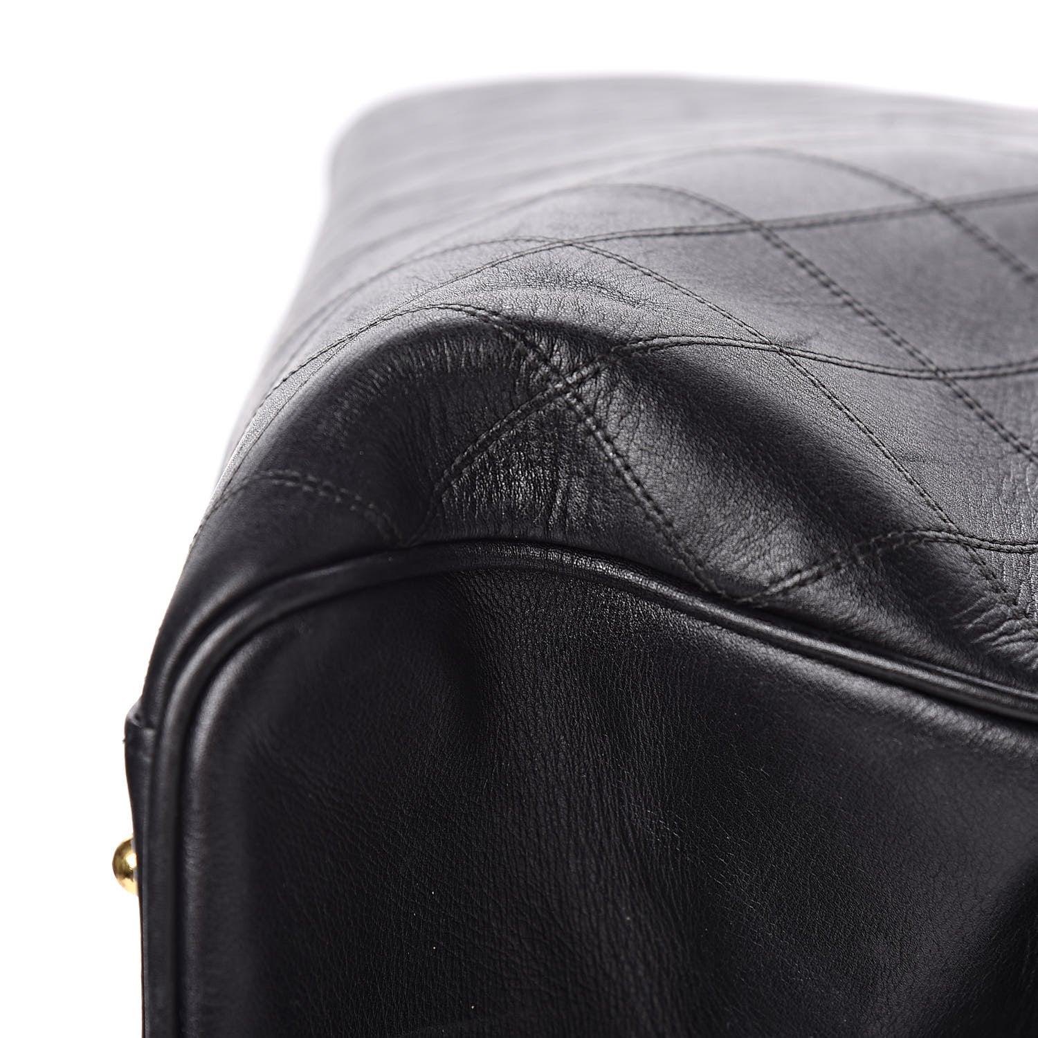 Chanel Calfskin Stitched XL Weekender Black 13 of 25