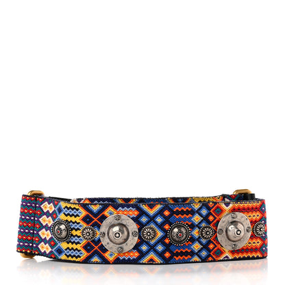 Christian Dior Canvas Embroidered Studded Mexico Shoulder Strap Multicolor 2 of 6