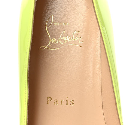 Christian Louboutin Patent Pigalle Follies Flats 37 Neon Yellow 6 of 8