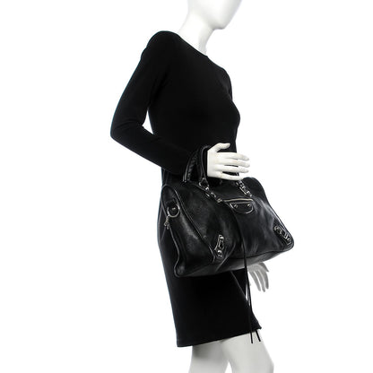 Balenciaga Chevre Silver Metallic Edge Hardware City Black 2 of 8