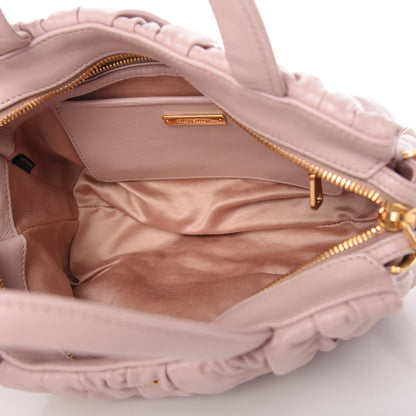Miu Miu Nappa Matelasse Bauletto Top Handle Orchidea 5 of 10