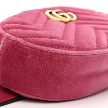 Gucci Velvet Matelasse GG Marmont Belt Bag 85 34 85 34 Light Raspberry Rose 9 of 12