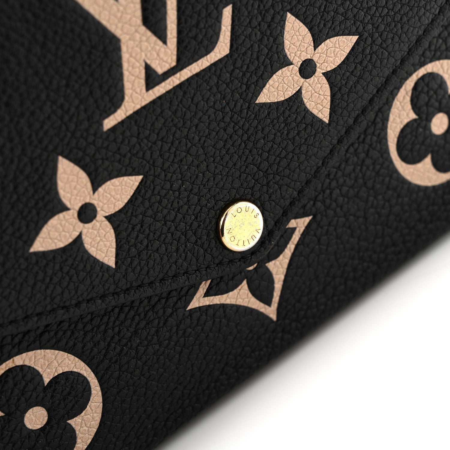 Louis Vuitton Empreinte Monogram Giant Felicie Pochette Black Beige 11 of 12