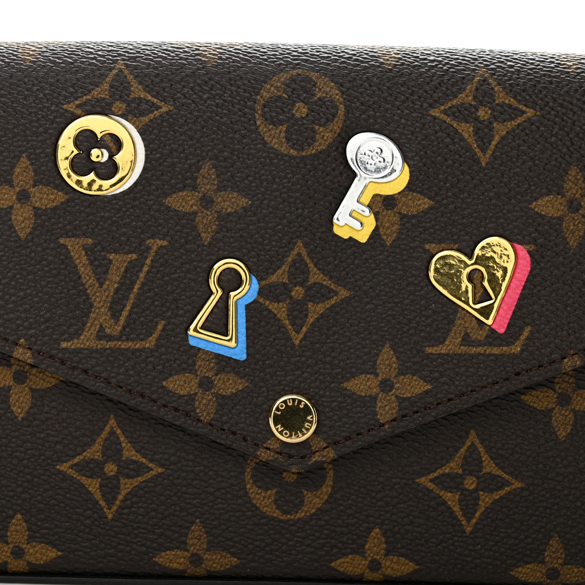 Louis Vuitton Monogram LV Love Lock Pochette Felicie Chain Wallet 12 of 12