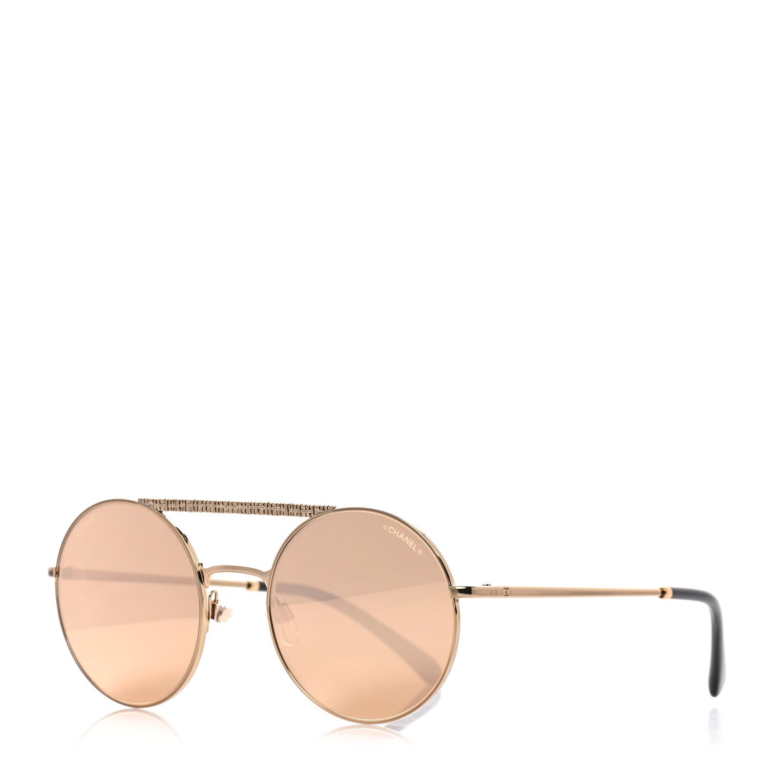 Chanel Metal Winter Round Sunglasses 4232 Gold 1 of 7