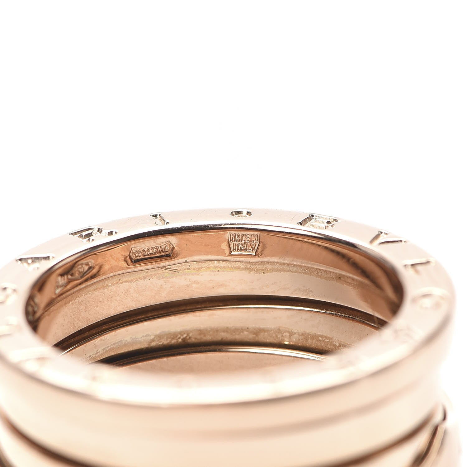 Bulgari 18K Rose Gold B.Zero1 Three-Band Ring 55 7.25 6 of 8