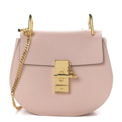 Chloe Grained Lambskin Mini Drew Shoulder Bag Cement Pink 1 of 11
