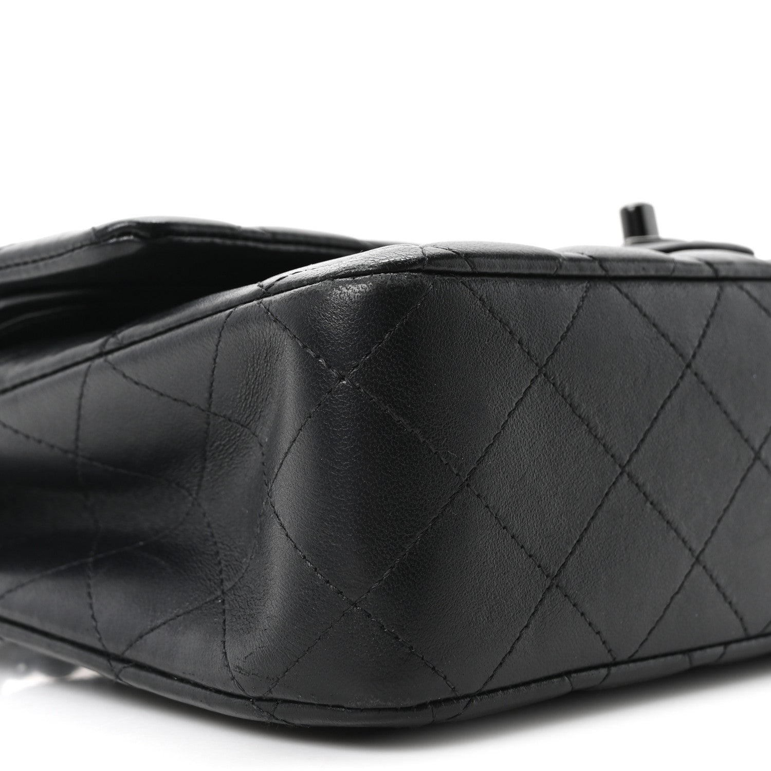 Chanel Lambskin Quilted Medium Double Flap So Black 9 of 10