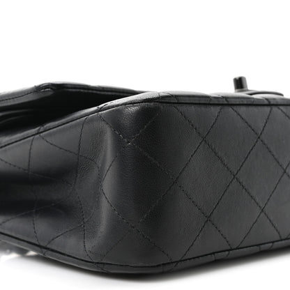 Chanel Lambskin Quilted Medium Double Flap So Black 9 of 10