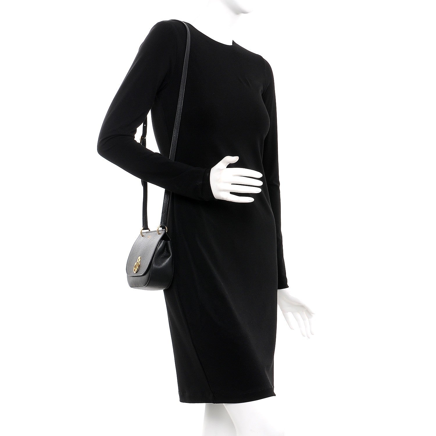 Mulberry Small Classic Grain Calfskin Mini Amberley Flap Black 2 of 9