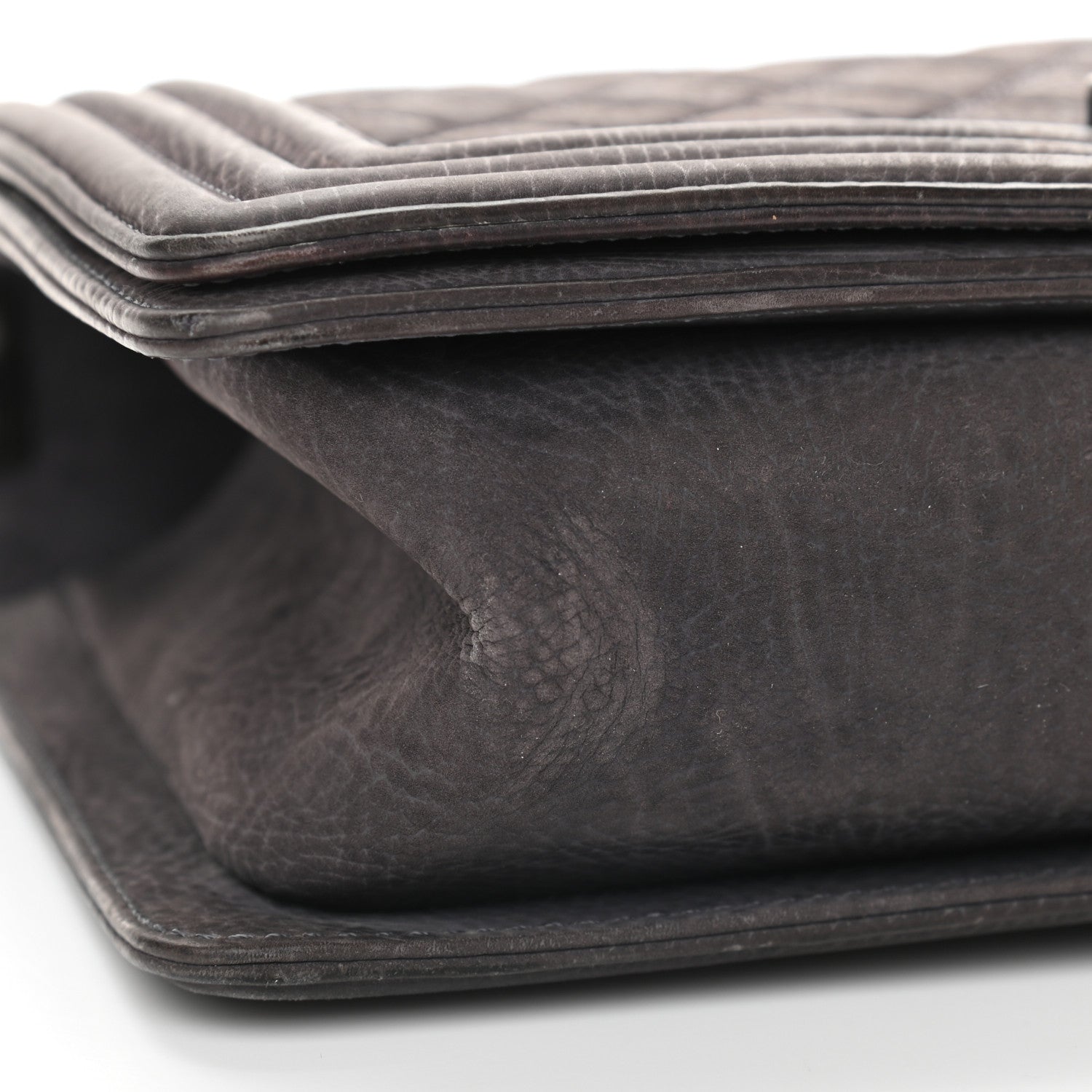 Chanel Nubuck Quilted Medium Boy Flap Grey 11 of 15