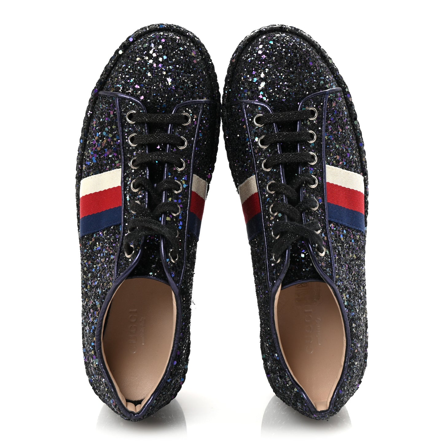 Glitter Womens Peggy Platform Sneakers 39 Purple