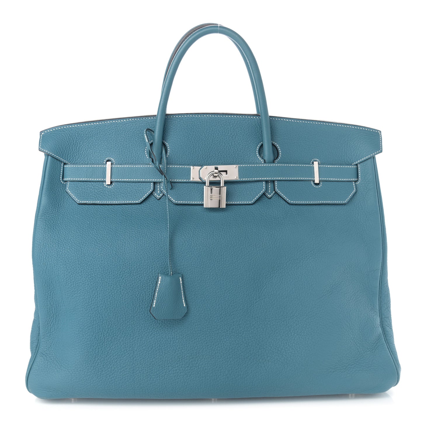 Taurillon Clemence HAC Travel Birkin 50 Blue Jean