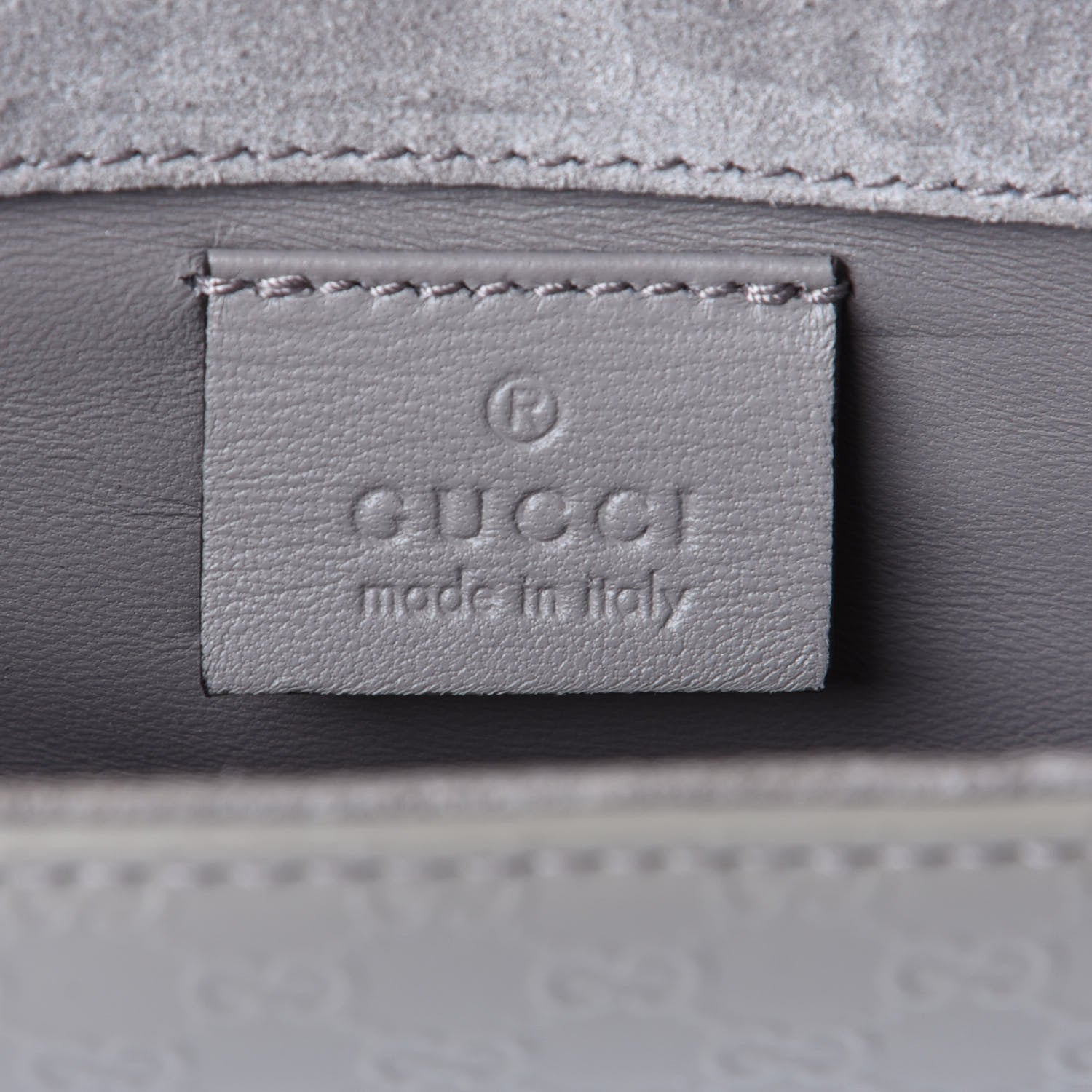 Gucci Patent Microguccissima Small Broadway Clutch Grey 6 of 7