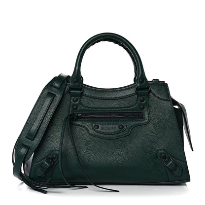 Balenciaga Grained Calfskin Neo Classic Matte Black Hardware S City Forest Green 1 of 12