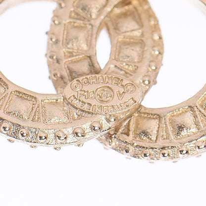 Chanel Crystal CC Earrings Gold 4 of 6