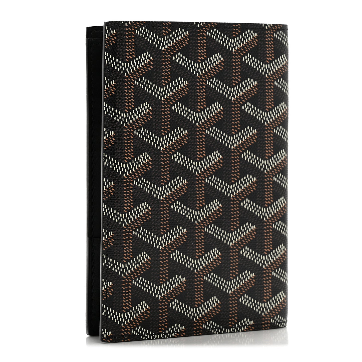 Goyardine Grenelle Passport Wallet Black Gold