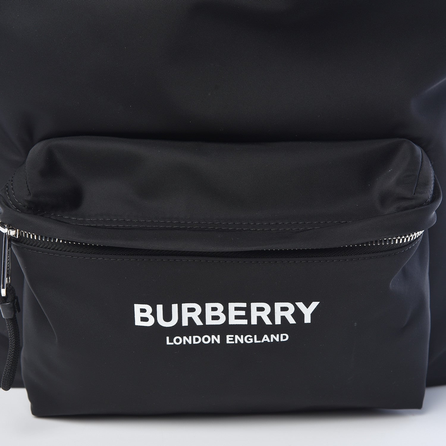 Burberry Nylon Logo Print Backpack Black 7 of 9