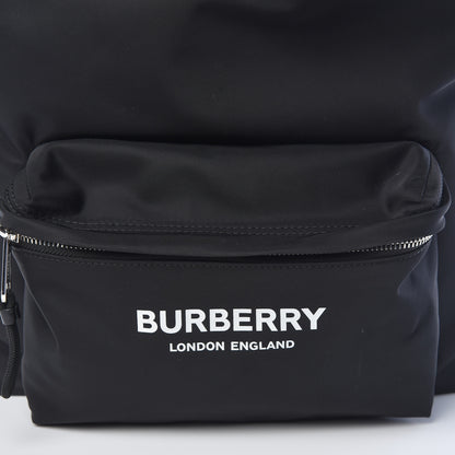Burberry Nylon Logo Print Backpack Black 7 of 9