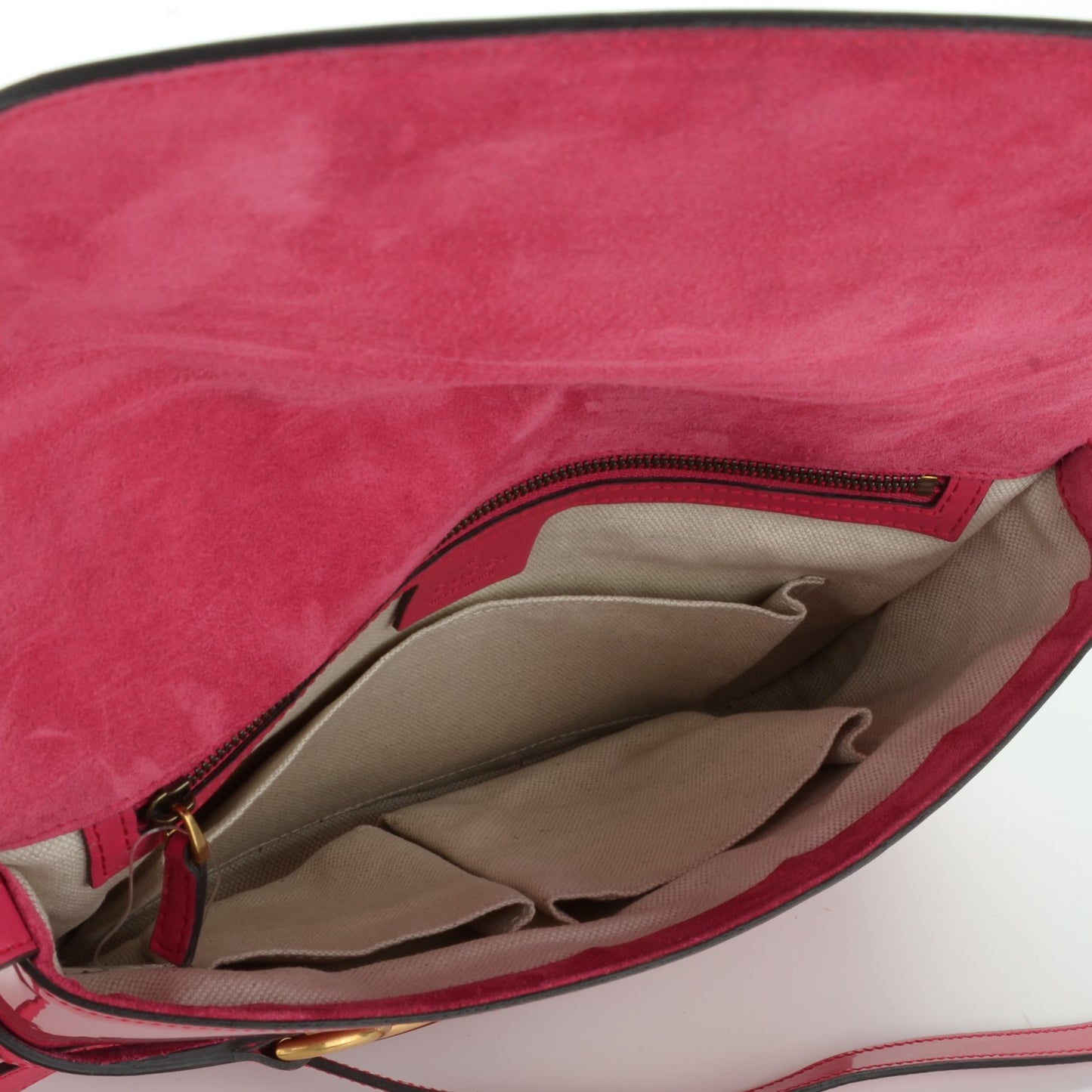 Patent Large Bright Bit Shoulder Bag Shocking Pink