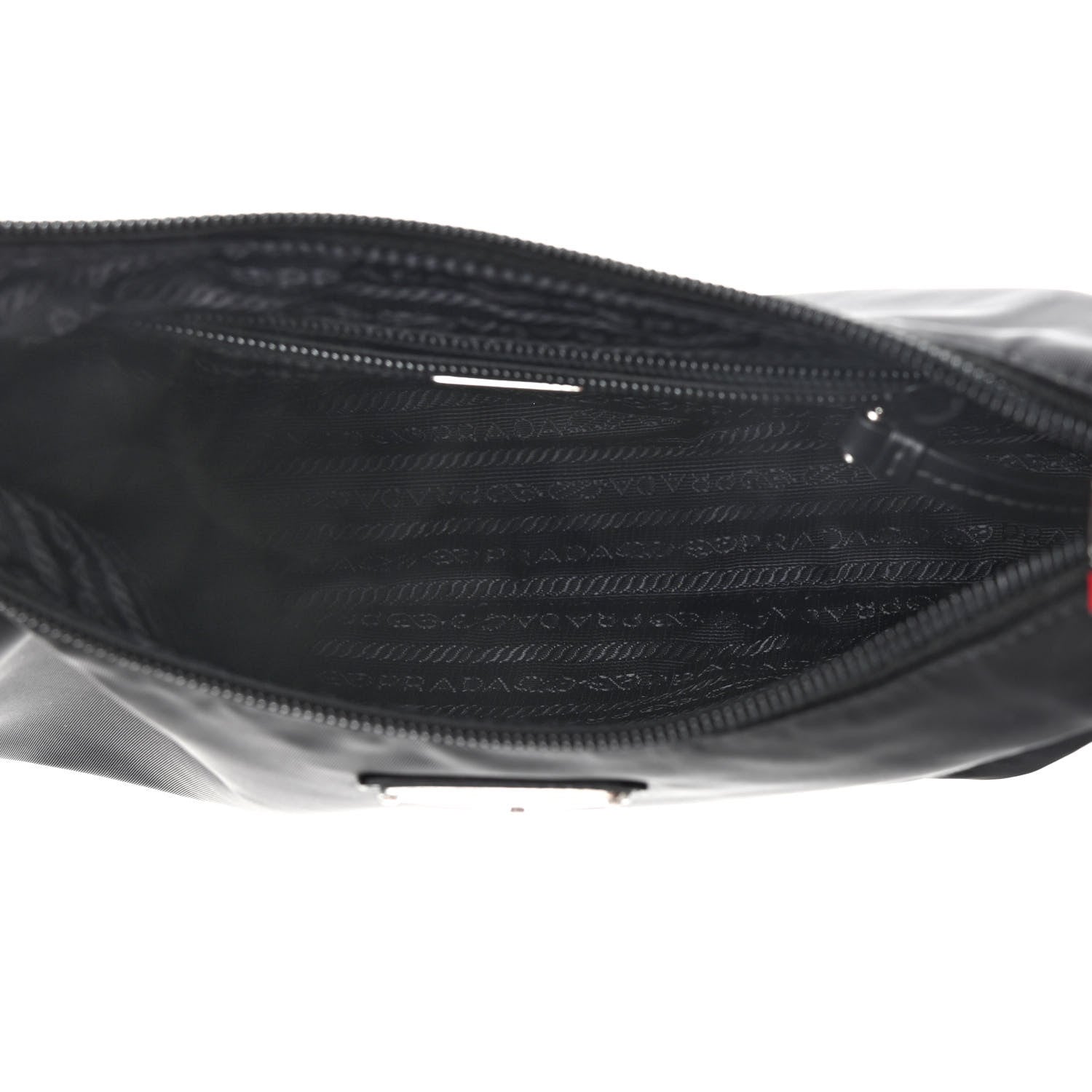Prada Tessuto Nylon Studded New Vela Hobo Black Fuoco 5 of 11