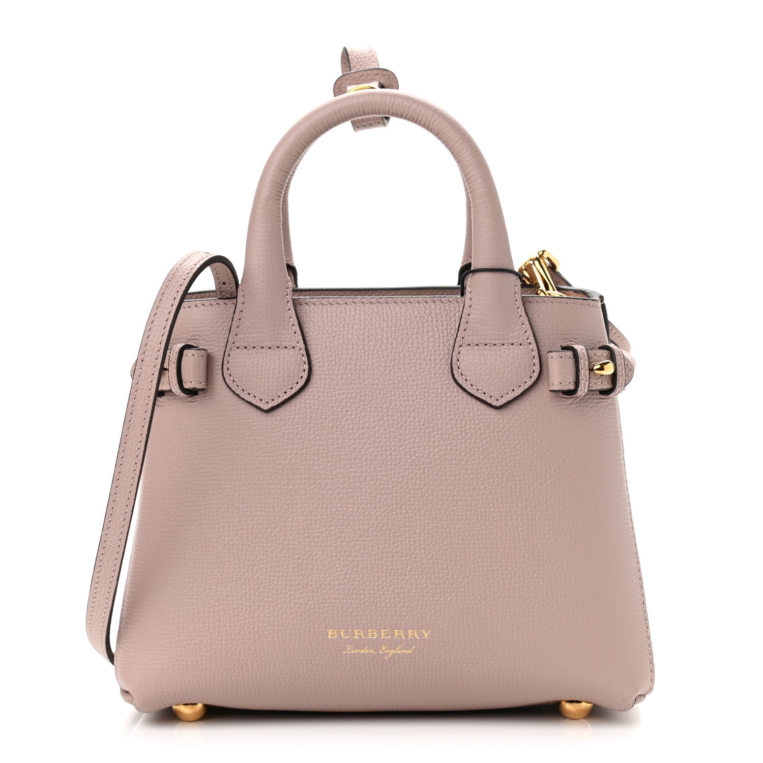Burberry Grainy Calfskin House Check Baby Banner Tote Pale Orchid 1 of 10