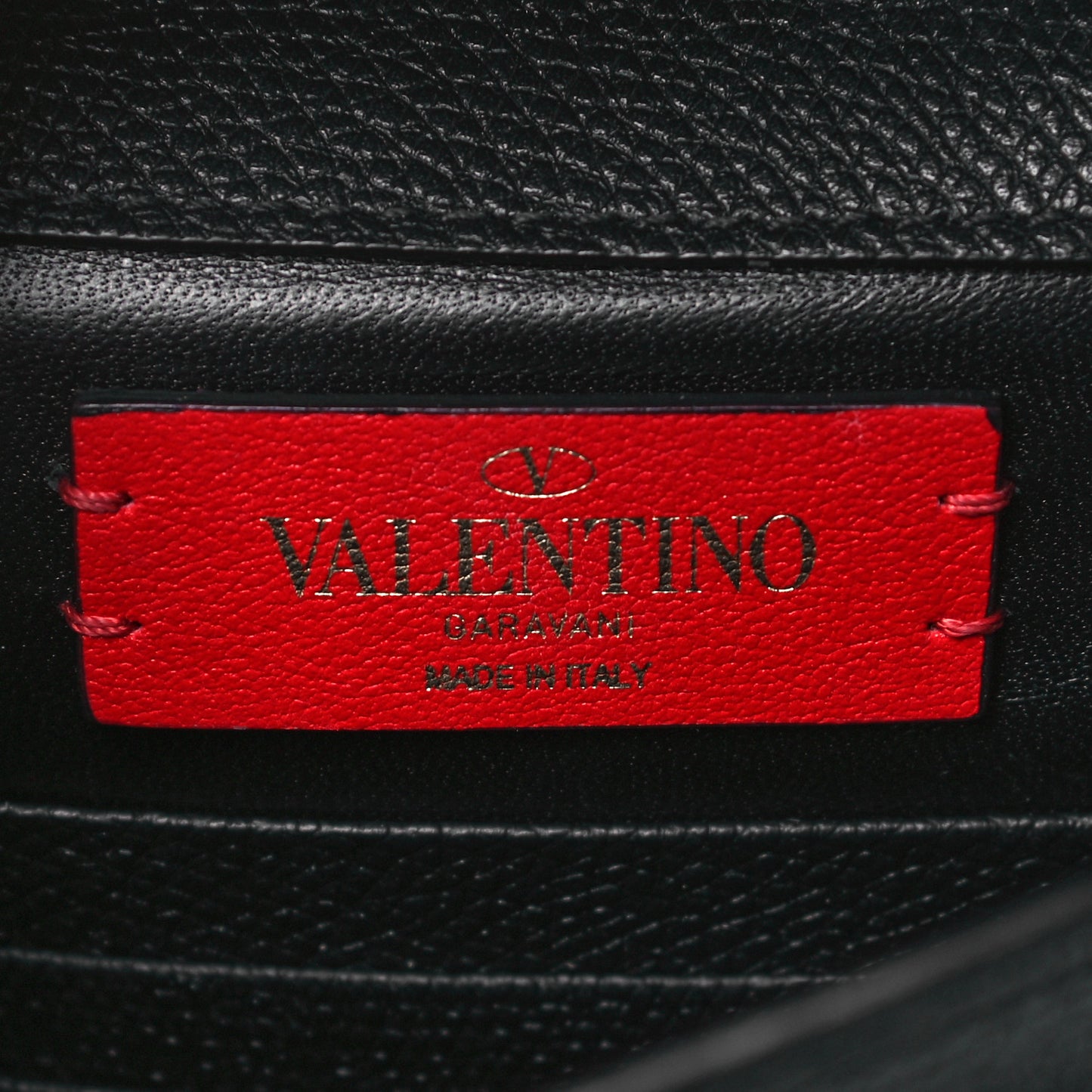Calfskin VLogo Crossbody Bag Black