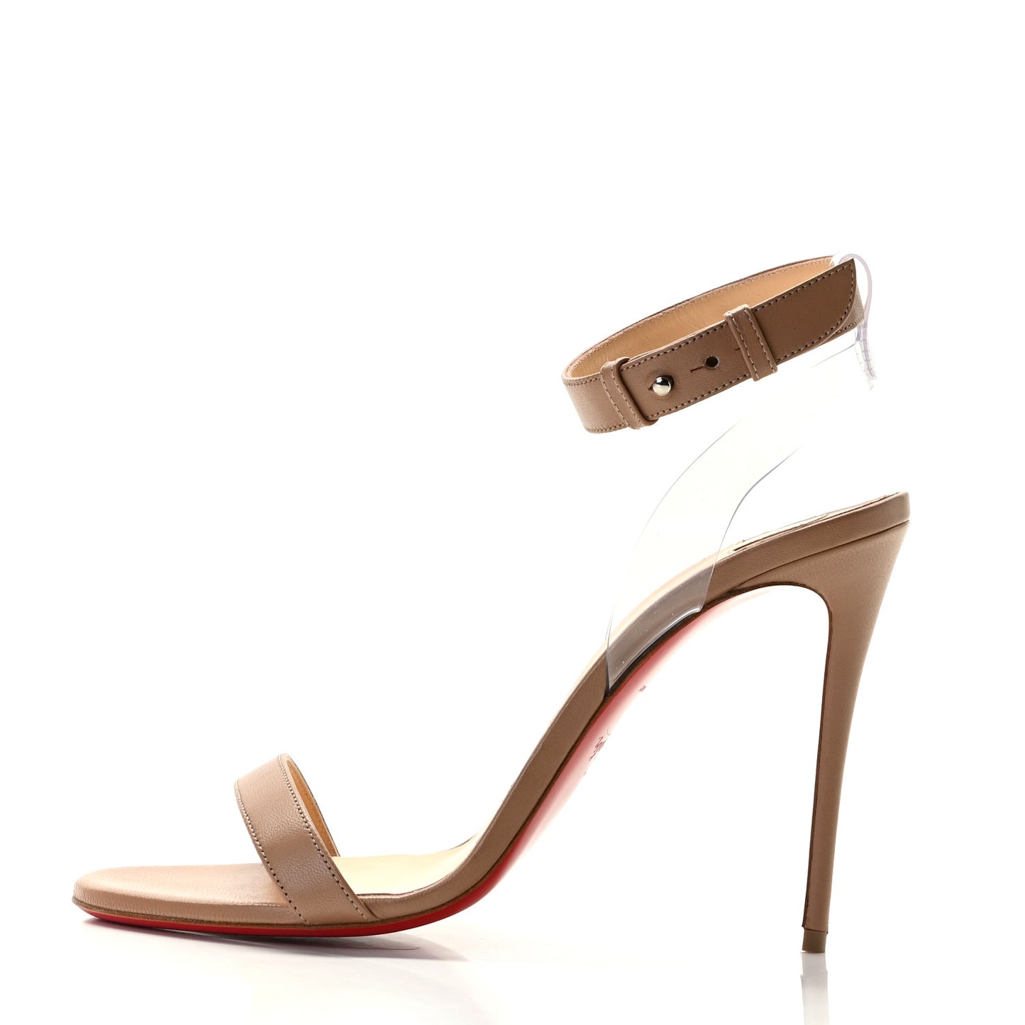 Shiny Nappa PVC Jonatina 100 Sandals 39 Nude