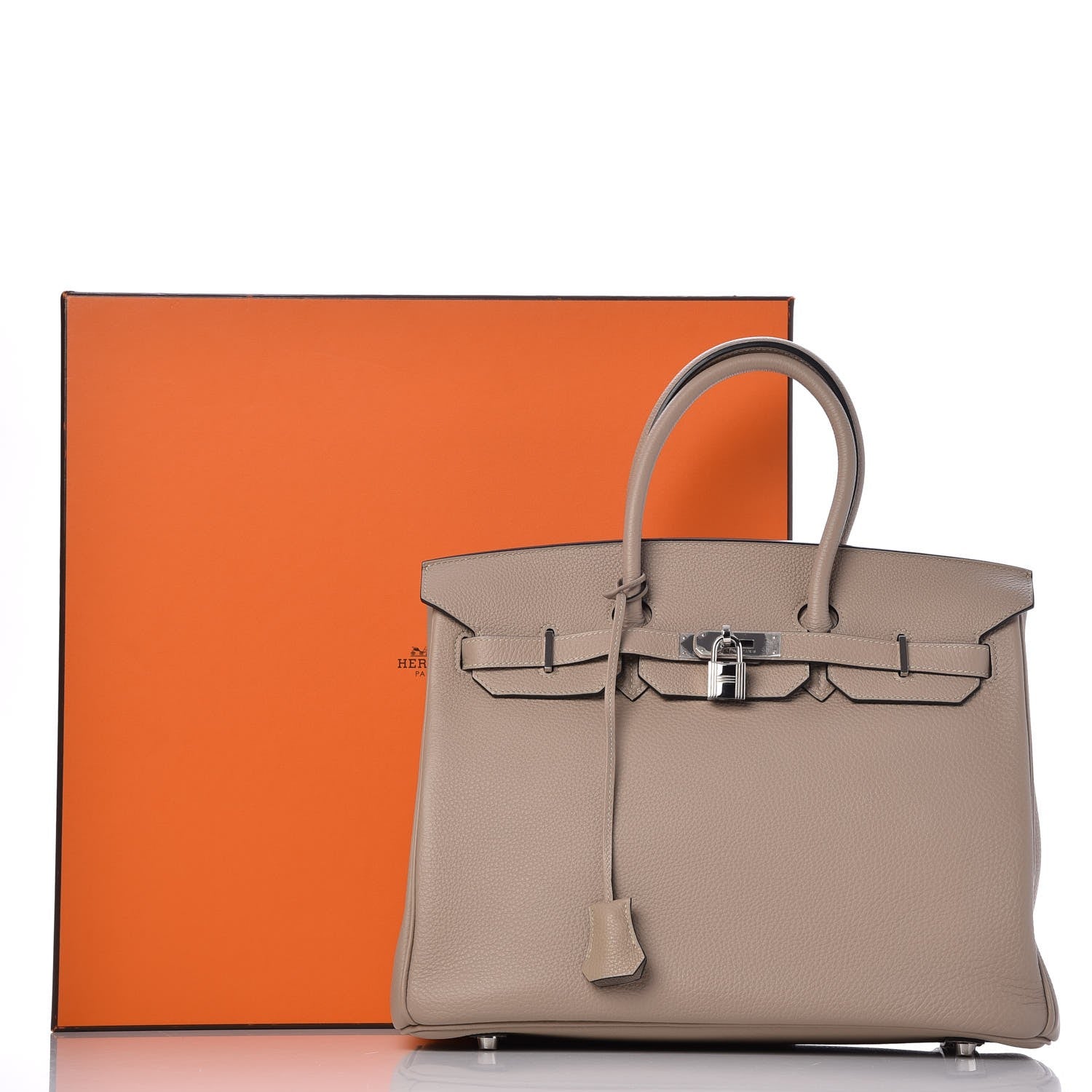 Hermes Taurillon Clemence Birkin 35 Gris Tourterelle 33 of 33