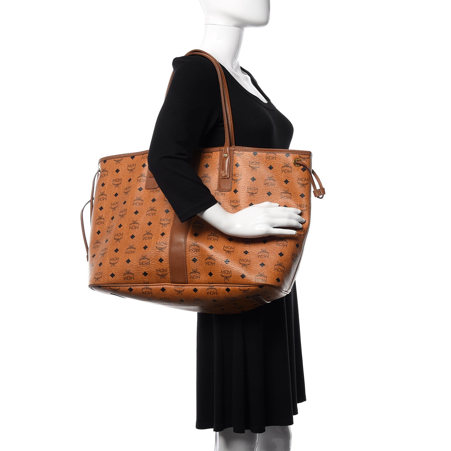 Visetos Large Liz Reversible Shopper Tote Cognac