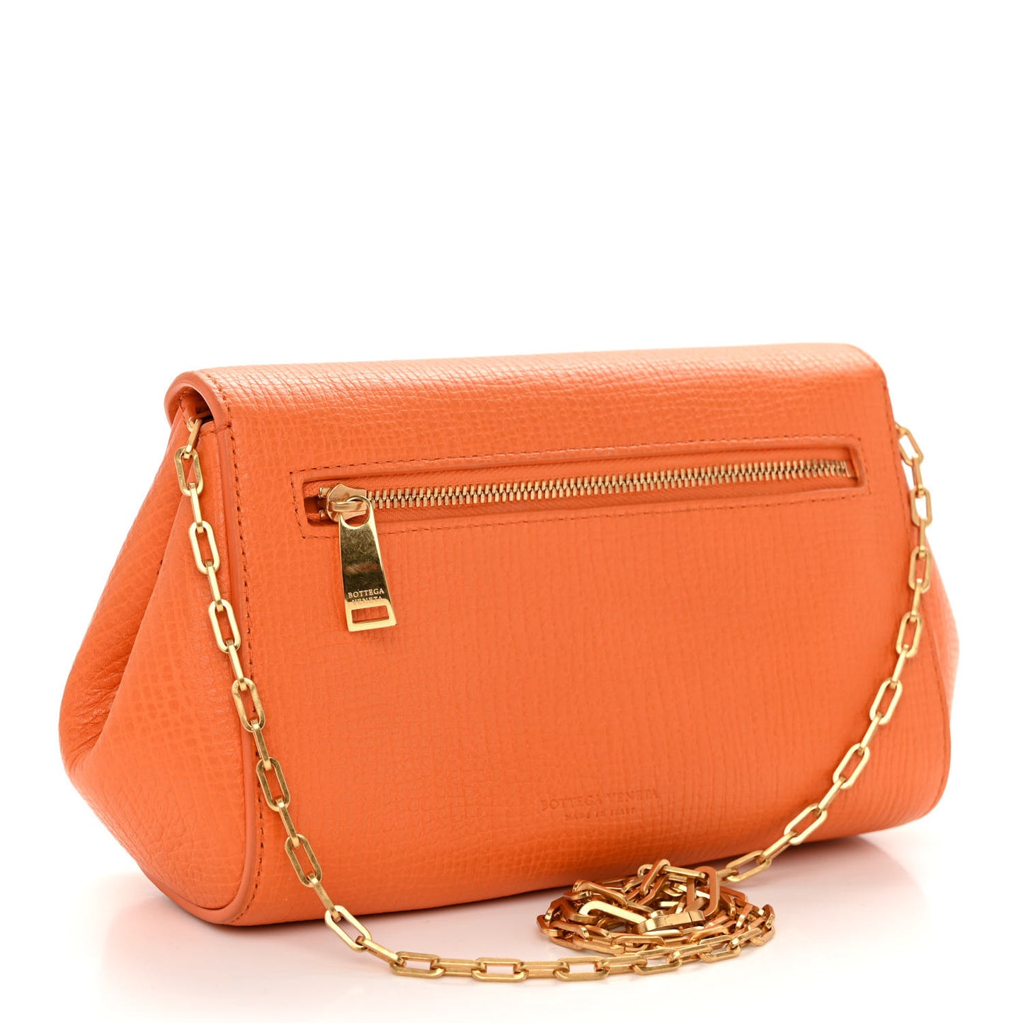 Textured Calfskin The Mini Angle Shoulder Bag Light Orange