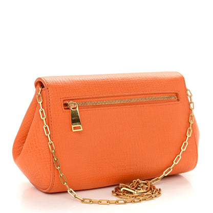 Bottega Veneta Textured Calfskin The Mini Angle Shoulder Bag Light Orange 3 of 10