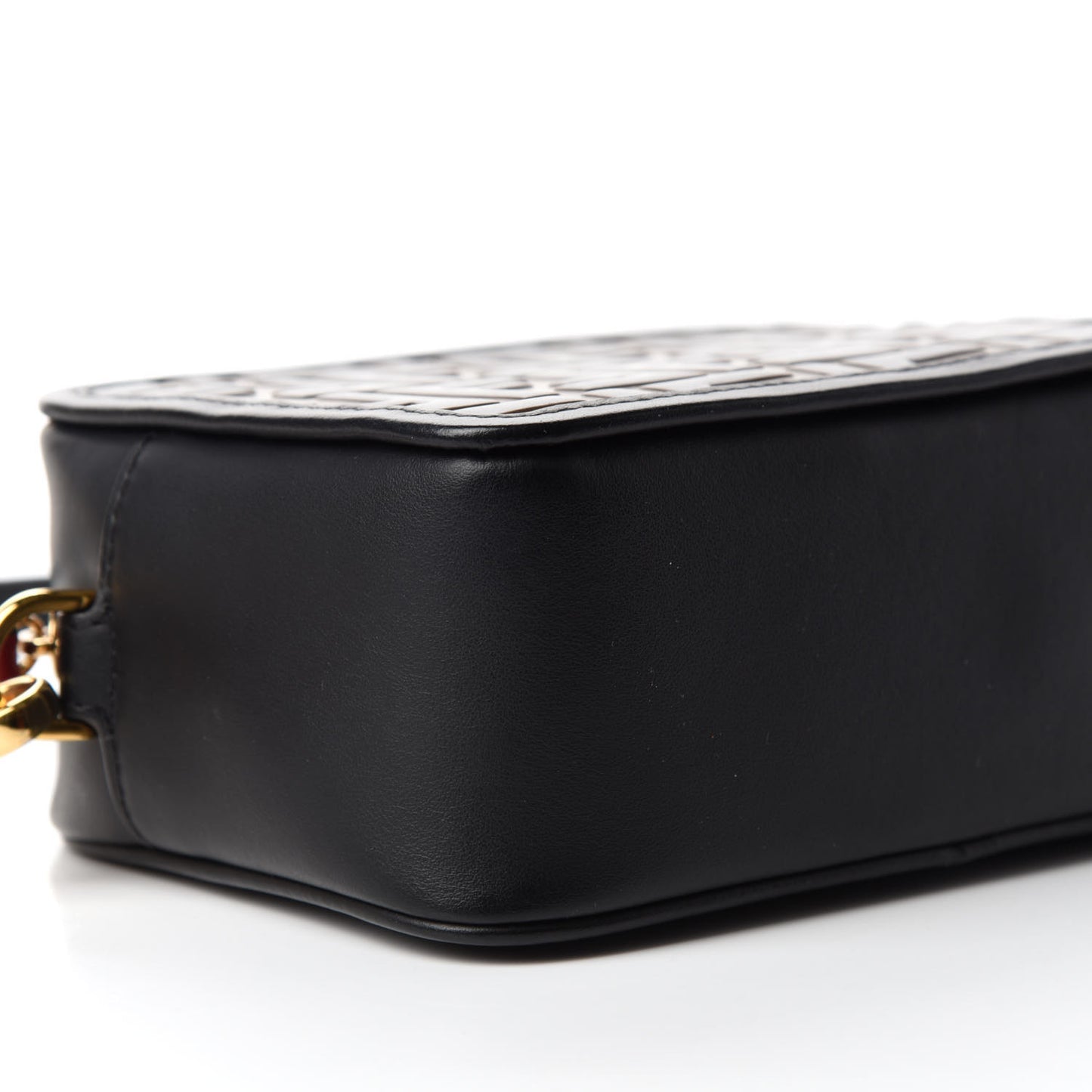 Vitello Century Bi-Color FF 1974 Embossed Mini Camera Case Maya Black