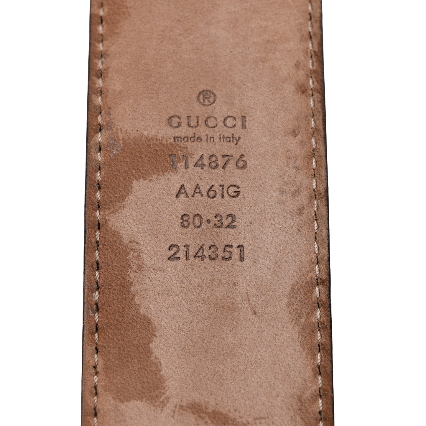 Guccissima Interlocking G 40mm Belt 80 32 Black