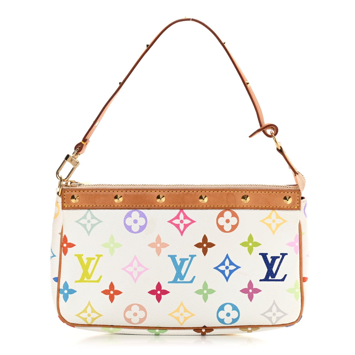 Monogram Multicolor Pochette Accessories White