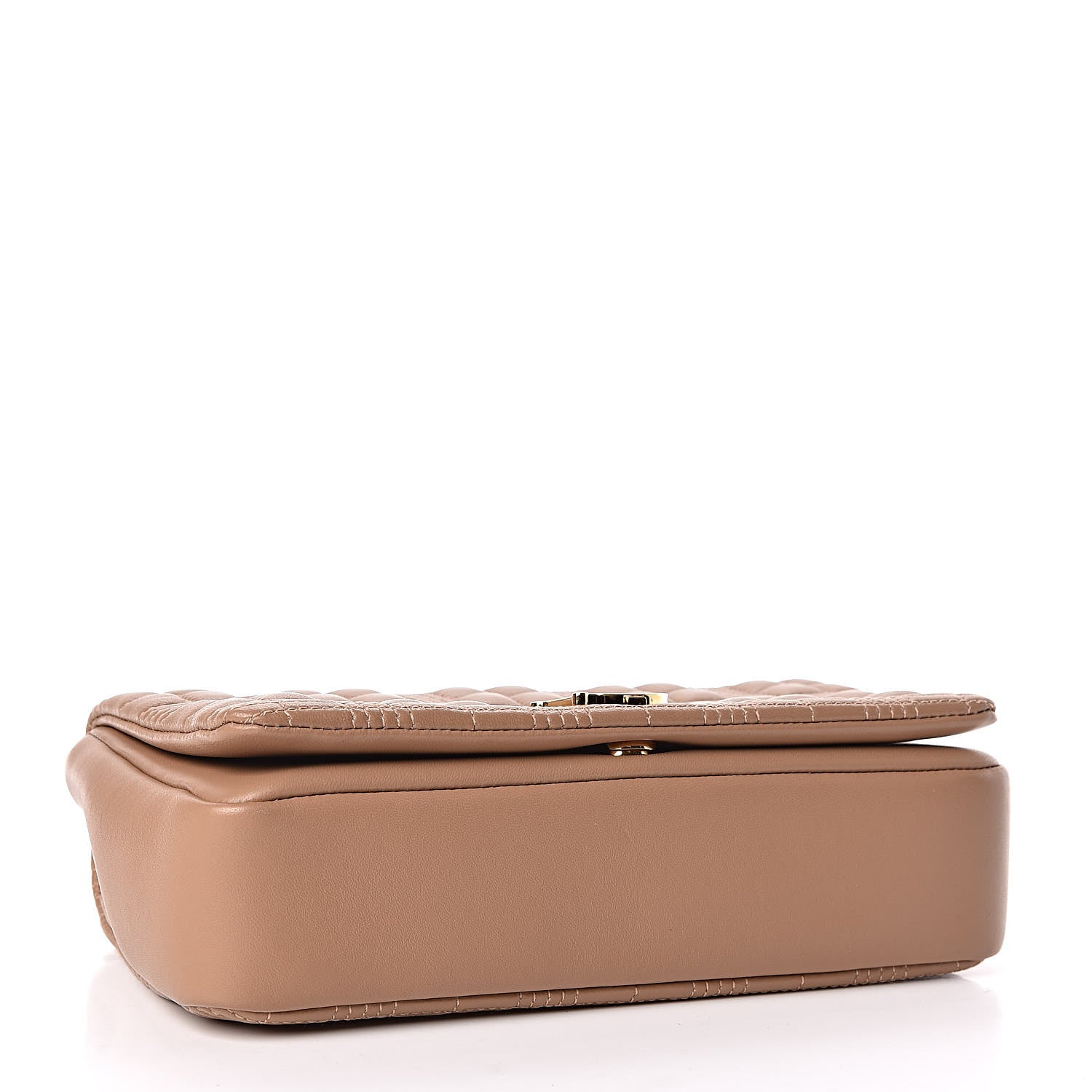 Burberry Lambskin Quilted Lola Bag Camel 4 of 10